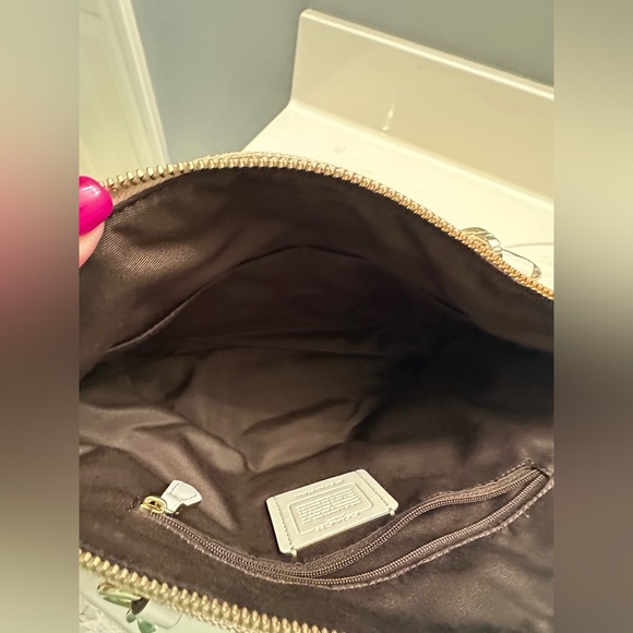 COACH Signature Canvas Small Kelsey Satchel Bag - Light Khaki/Chalk (NEW) - Picture 8 of 12